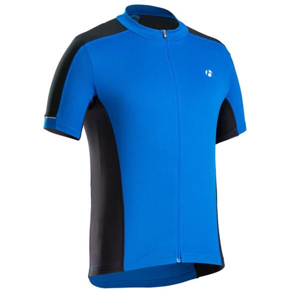 Bontrager Circuit Men's Cycling Jersey Black Blue Short Sleeve Full Zip - Size M - Picture 1 of 7
